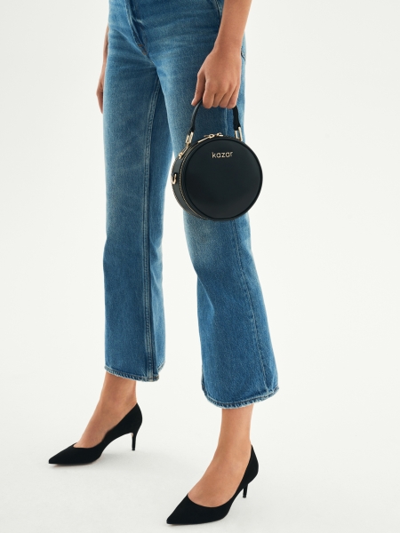 Жіночі чорні туфлі-човники STONE